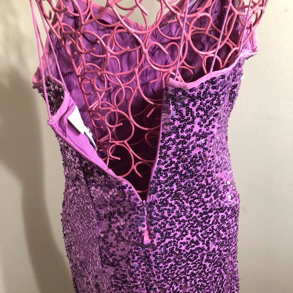 Cache Sequin Spaghetti Strap Mini Dress - image 5